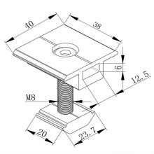 Solarmodul-Halterungs-Mittelklemmen-Kit, 30-Teilige Photovoltaik-Solarmodul-Mittelklemmen Aus Aluminiumlegierung, 30 mm