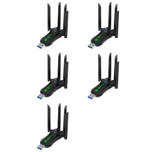 5X Tarjeta de Red WiFi de 900 Mbps, 2,4 G/5 GHz, 5.4, Dongle Wi-Fi AX900, Receptor Inalámbrico USB de 4 Antenas para PC/Portátil.