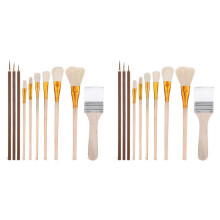 Lot de 20 Pinceaux à Glacis pour Poterie, Pinceaux à Glacis pour Poterie, Pinceaux Aquarelle pour Peinture Acrylique