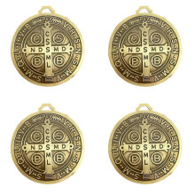 4X Benedict Home Blessing Medal Saint Benedict Extra Large Medallion Home Protector Religious Gift