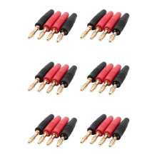 24pcs 4mm B7 24K Gold Plated Musical Speaker Cable Wire Pin Banana Plug Connector