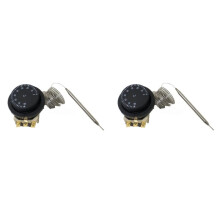 2X Temperature Control 0-80 Capillary Thermostat Adjustable Mechanical Temperature Controller for Electric Oven