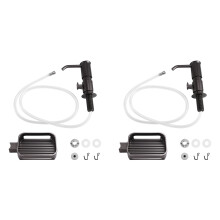 2X Dispensador de Jabón para Fregadero de Cocina, Bomba Dispensadora de Jabón Integrada con Soporte para Esponja y Kit de Tubo de Extensión para