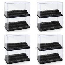 8X Caja de Presentación de  Figuras, Caja de Presentación de Bloques de Construcción Apilable A Prueba de Polvo para Juguetes de Figuras de Acción