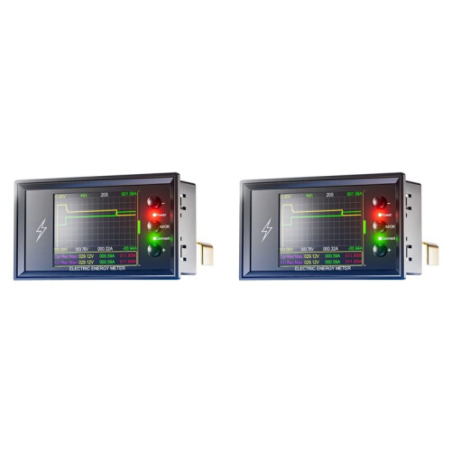 2X  0-420V 300A WiFi Electric  Meter Battery Capacity Tester  Digital Display Current Voltage Power Meter