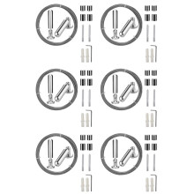 6X Rideau Mural Jeu de Fil Machine Acier Inoxydable Photo Suspendue Corde à Linge Rideau de Fenêtre en Fil et le Fil de Tension Métiers à Usages