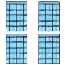 4X Tasche Chart für Taschenrechner Halter, 30 Tasche Charts für das Klassenzimmer, 33,5 X 24,5 Zoll, Hängender Handy Organisator