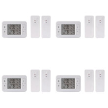 4X Wireless Transmission Thermometer LCD Digital Alarm Refrigerator Freezer Electronic Temperature Sensor Indoor Outdoor