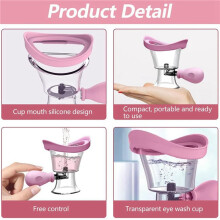 2X Soft Silicone Eye Wash Cups Eyes Cleaner Flushing Rinse Cups Resuable Bath Eyewash Cups for Students New Health