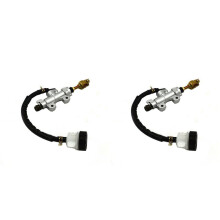2X Universal 45mm Motorcycle Rear Brake Master Cylinder with Fluid Reservoir for Pit Dirt Quad ATV Bike