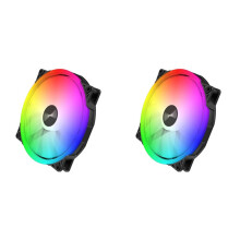 2X FD200 Computer Case Fan 200mm High Air Volume 3Pin Quiet Cooling Fan 20cm ARGB Fans Desktop PC Case Accessories