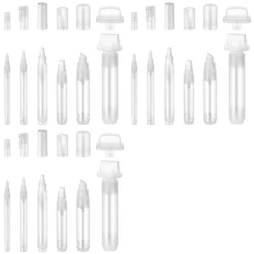 18Pcs Graffiti Markers Set Clear Refillable Paint  11/13.5/17/18.5/24/46.5mm Empty Markers Set