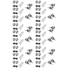 60 Peças Metal Strap Botões Pinos de Extremidade com Parafusos de Montagem para Violão Elétrico Acústico, Baixo, Ukulele