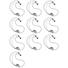 10X 2 Pin G Shape Headset Earpiece Mic for Two Way Radio Security Walkie Talkie Radio for