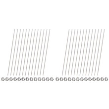 52pcs 8/32Inch Threaded Rods and Hex Nuts,M4 12Inch Stainless Steel Fully Rod Threaded for Beaded Garden Stake Rods