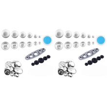 240Pcs Button Covers, Cover Button Kit with 6 Sizes, DIY Fabric Covered Buttons with 4 Installation Tools for DIY Lovers