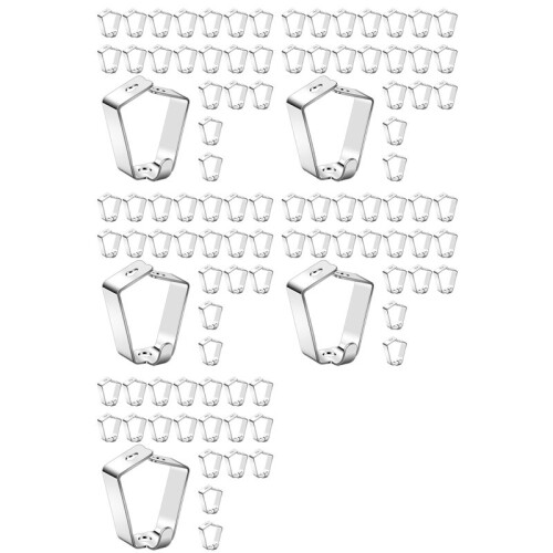 100 Pack Adjustable Picture Hanging Hook Rail Hanger Hooks for Art Hanging Systems and Other Picture Display Systems 1