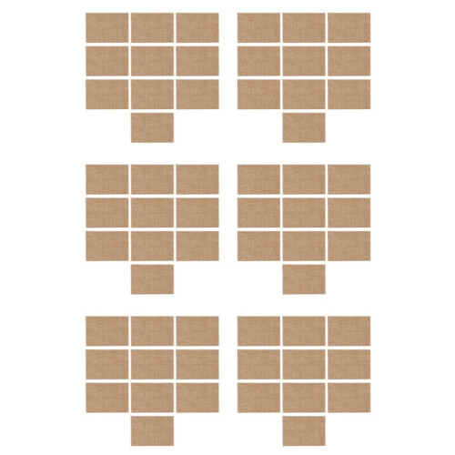 60 Pcs Natural Hessian Burlap Place Mat Table Placemats Coaster Dining Decor