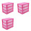 3X  Translucent Drawer Type Plastic Storage Box(Rose Red 3 Layers) 1