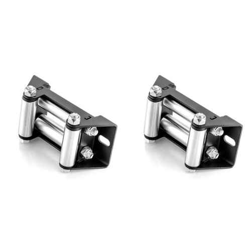 2X Winch Roller Fairlead Cable Lead Guide Cable Lead with Installing BOLT CENTERS Compatible with ATV WINCHES UTV