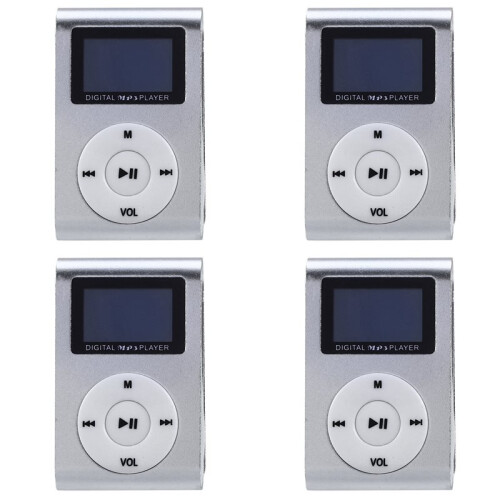 4X  USB Clip MP3 Player Video Screen Support 32GB Micro- TF Card