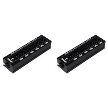 2X XLR 1x6 Balanced Audio Splitter 1 in 6 Out 3 Pin XLR Audio Splitter Audio Signal Splitter Box Audio Box
