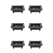 6pcs 90x78mm Square Binding Post Type Speaker Box Terminal Cup Wire Connector Board