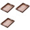 3X Rectangular Bamboo Wood Tea Tray Display Plate Walnut Color Cup Storage Handle Japanese Tea Set Tray 35x25x4cm 1