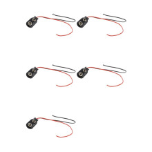 50pcs PP3 MN1604 9V 9 Battery Holder Clip Snap Connector Cable Lead Black