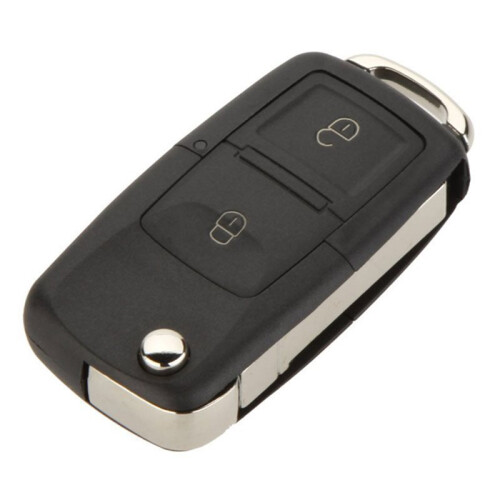 4X Replacement 2 Button Keyless Entry Remote Flip Folding Car Key Fob Shell Case and Button Pad Compatible with  MK4 1