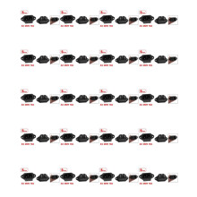 100 Pcs 3P IEC 320 C14 Male Plug Panel Power Inlet Sockets Connectors AC 250V 10A