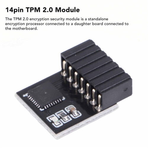 2X 14pin TPM 2.0 Module TPM SPI Module 14Pin SPI TPM 2.0 Encryption Security Module Remote Card for  Motherboard 2