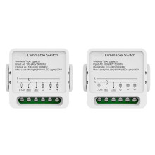 2X Inteligentny Moduł Ściemniacza Zigbee, Miniaturowy Ściemnialny Przełącznik Oświetlenia LED, Kontroler Tuya Life Control, Sterowanie Głosem