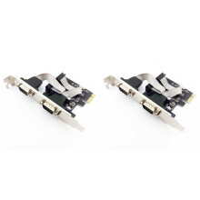 2X Universal PCIE Serial Port Card 9-Pin Card RS232 Adapter Card PCIECOM Port Expansion Card WCH382L