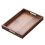 3X Rectangular Bamboo Wood Tea Tray Display Plate Walnut Color Cup Storage Handle Japanese Tea Set Tray 35x25x4cm 2