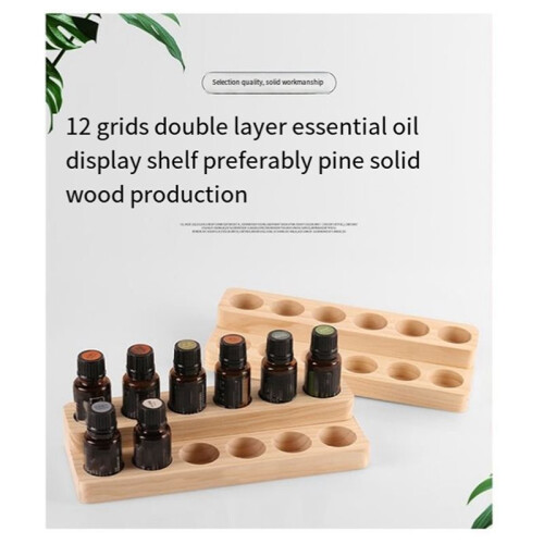 2X Essential Oil Storage Displaying Organizer Essential Oil Rack Hold 12Slots Bottle 2