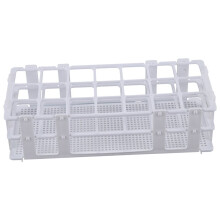 20X Plastic Test Tube Rack for 30mm Tube, 21 Well, White,Detachable (21 Hole)