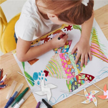 250 Piezas de Molinetes de Papel para Niños DIY, Molinetes de Papel en , Molinos de Viento de Plástico en , Molinetes Pequeños para