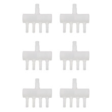 6X Plastic 4 Way Aquarium Oxygen Tube Fitting Splitter Manifold Tap Valve