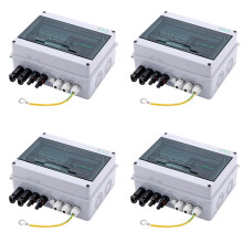 4X Solar Photovoltaic PV Combiner Box with Ground Wire Protection 2 in 1 Out DC600V Fuse MCB SPD Waterproof Box IP65