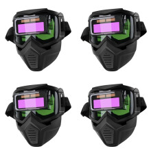 4X Detachable Mask Auto Darkening Welding Glasses Work Protective Adjustable Band Split Type Breathable Mask