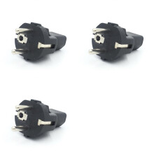 3X Adaptateur Secteur UE Vers IEC320 C13, Prise Secteur UE Mâle Vers IEC320 C13 Femelle, Prise de Conversion UE (4,8 mm) 2 Broches Vers PDU/UPS, 10 A