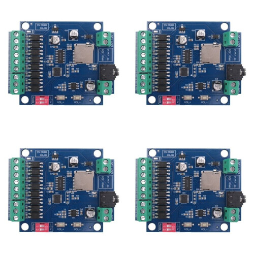 4X  12V MP3 Voice Player Module with Power Amplifier, Alarm Prompter, Voice Broadcaster, Trigger Mode, Multi-Mode
