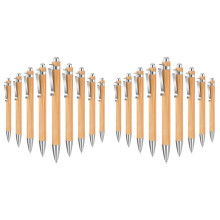 100Pcs Bamboo Pen Wood Ballpoint Pen Thank You Pen Bulk Appreciation for Women Men Office Teacher Coworker Black Ink