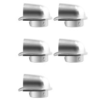 5pcs 4Inch 100mm Waterproof Stainless Steel Vent Vent Hood Anti-Corrosion Exhaust Extractor for Wall Air Outlet Cover,D