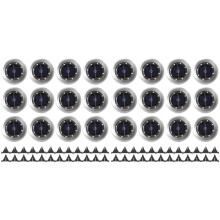24 Pack Solar Lights Outdoor Garden 8 LED Solar Disk Lights Outdoor IP65 Waterproof for Garden Pathway Lawn Patio Yard