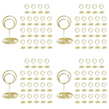Soportes para Números de Mesa 80 Piezas - Soporte para Tarjetas de 2 Pulgadas Soportes para Números de Mesa Cortos para Fiesta de Boda (Oro)