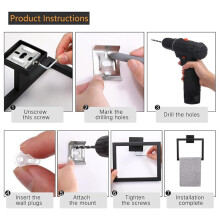 2X Towel  - Thicken Stainless Steel Towel Holder, Towel Racks for Bathroom, Square Modern Design Hand Towel Holder B