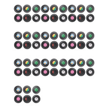 60pieces Retro Vinyl Disc Drink Coasters