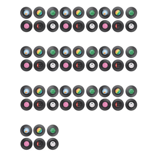 60pieces  Retro Vinyl Disc Drink Coasters